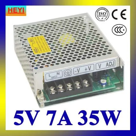 

LED power supply 5V 7A 100~120V/200~240V AC input Single Output Switching Power Supply 35W 5V transformer