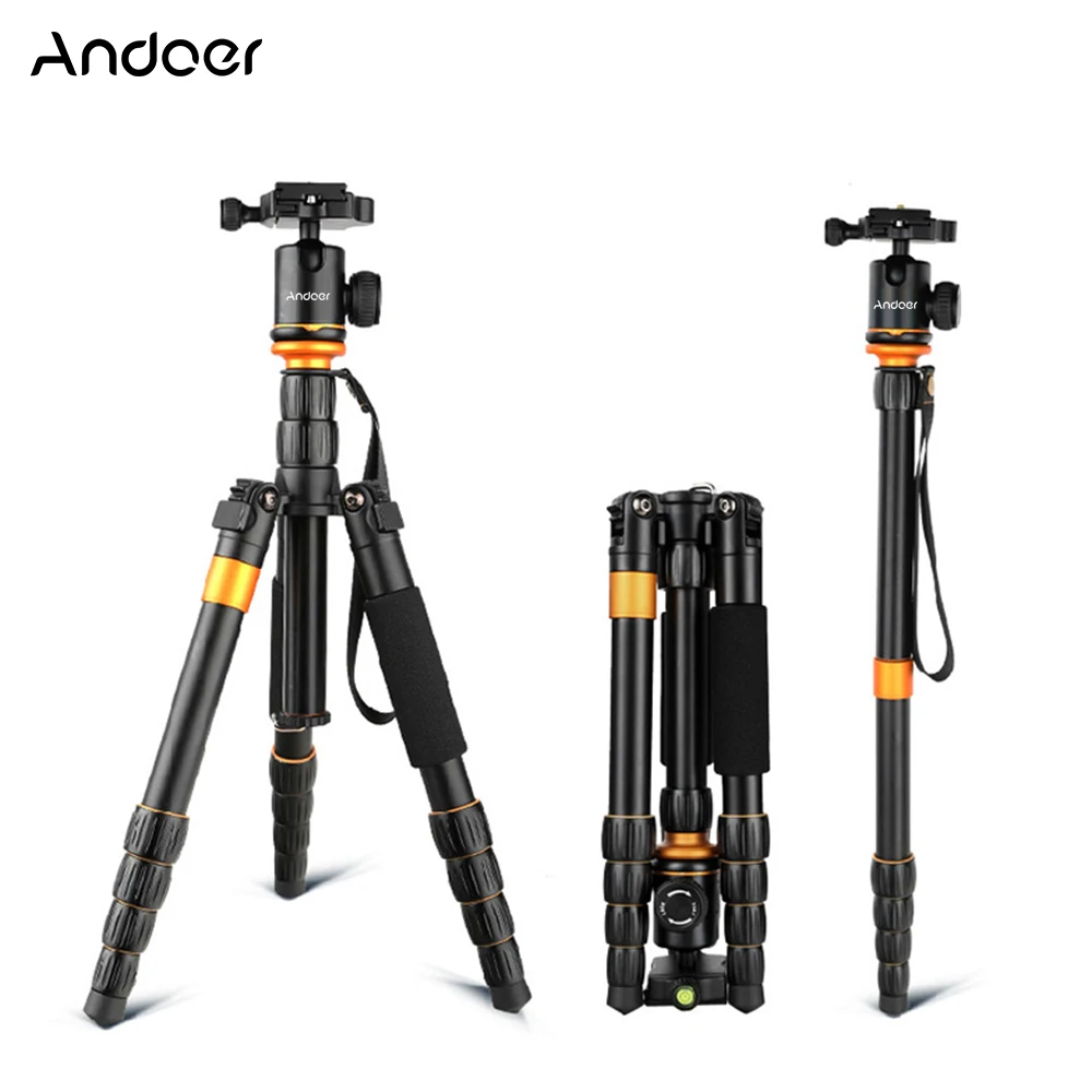 Andoer QZ-278 Professional Foldable Tripod Monopod with Ball Head for Canon Nikon Sony Panasonic Digital Camera Camcorder Video Andoer QZ-278 Professional Foldable Tripod Monopod with Ball Head for Canon Nikon Sony Panasonic Digital Camera Camcorder Video