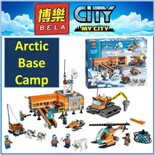 BELA Building Blocks 10442 Compatível City Figuras Ártico Base Camp 60036 Policial Figura Brinquedos Educativos Para Crianças