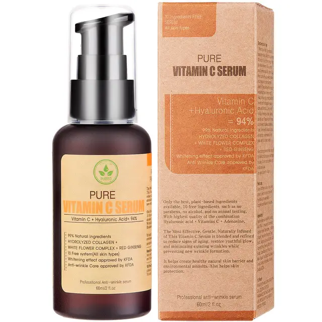 Best Korea Cosmetics PURITO Pure Vitamin C Serum 60ml Face Cream Anti