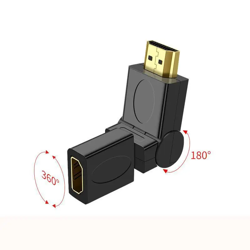 

Hdmi Male To Female Transfer Head 360 Degree Rotary Joint Head Hdmi Extension Connector