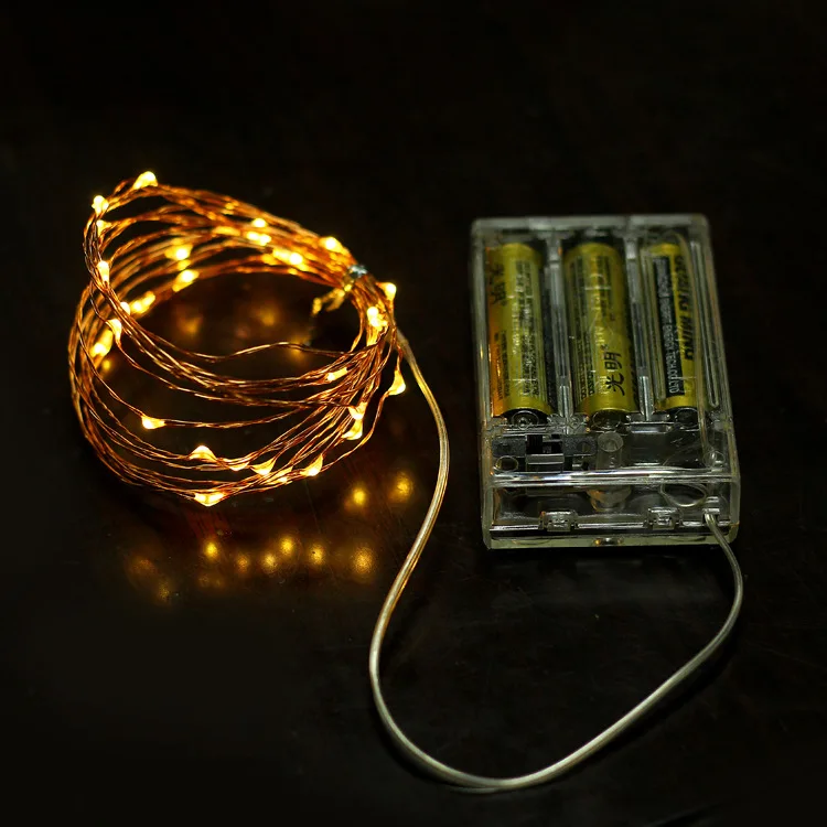 

3 m battery box modeling banquet crafts Christmas Birthday Decoration copper wire string source factory direct sale