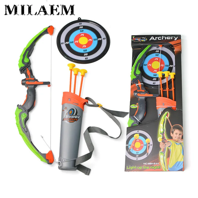 1Set Kids Archery Bow with Arrow Set Safe Shooting Hunting Game for Garden Park Fun Toxophily Children Kids Hunting Practice Toy 1Set Kids Archery Bow with Arrow Set Safe Shooting Hunting Game for Garden Park Fun Toxophily Children Kids Hunting Practice Toy