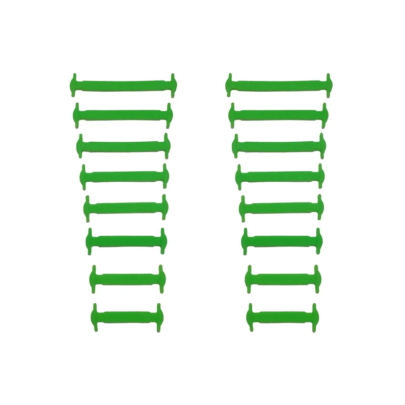 New T-type Creative Design Unisex Women Men Athletic Running No Tie Shoelaces Elastic Silicone Shoe Lace All Sneakers 16pcsset (15)