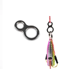 Bimoo полированный двойной цельный кольцевой шарнир 8 образных петель игровой рыболовный аксессуар Клеммная снасть для троллинговых крючков