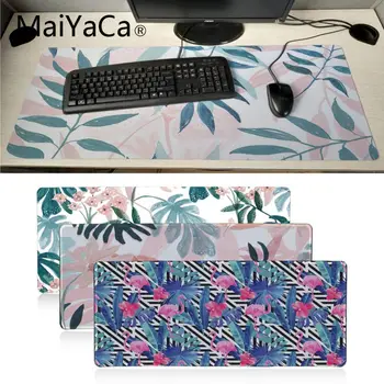 

Maiyaca Tropical leaves pink flamingo gaming Mousepad large mouse pad computer desk mat for alfombrilla gaming pad mouse muismat