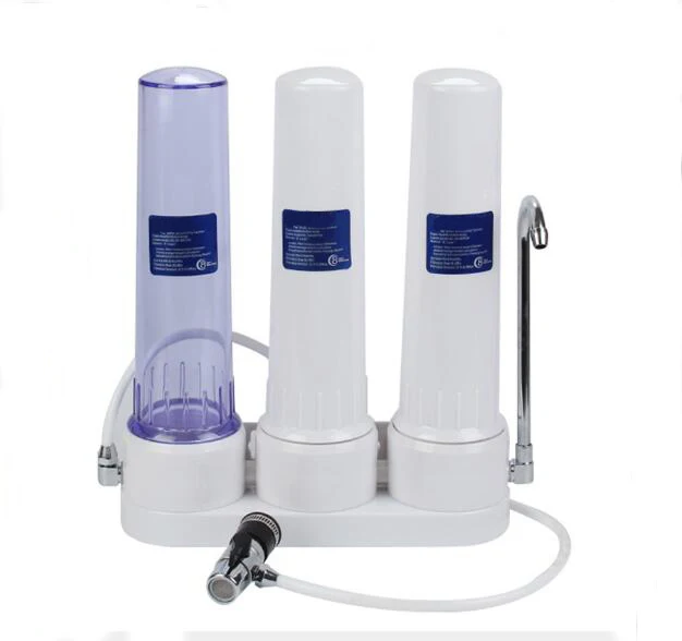 

smart 3 stages water purifier/countertop water filter/desk water solution/kitchen water treatment/tap filter+universal connector