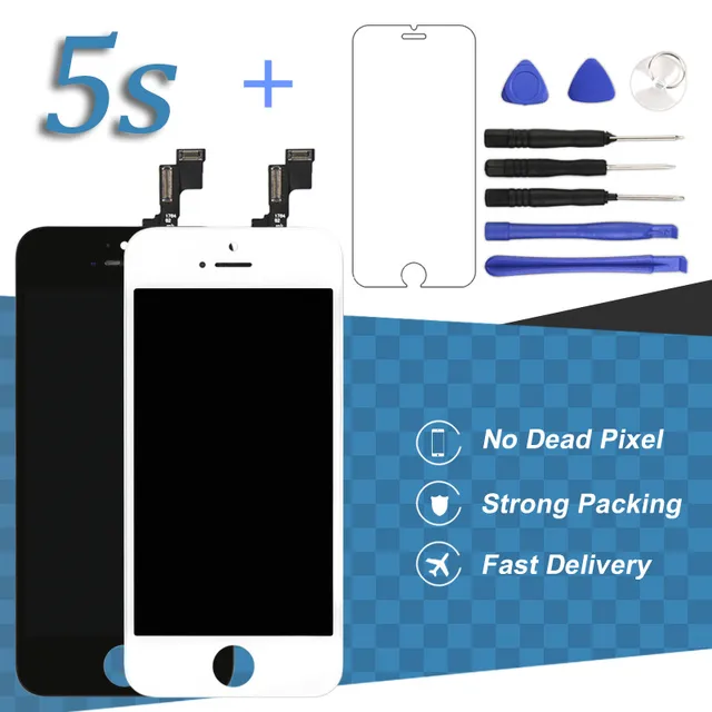 Special Price Mobile Phone Panel Replacement Parts For iPhone 5S LCD Display No Dead Pixel Black White Touch Screen Panel Digitizer Assembly