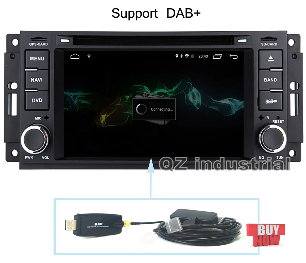 Perfect QZ industrial 6.2" Android 8.1 car dvd player For JEEP Wrangler Compass Patriot Grand Cherokee Commander Dodge with radio BT map 12
