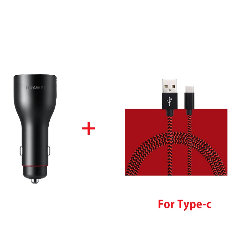CP37 36 г 5A кабель HUAWEI SuperCharge автомобильный Зарядное устройство 40 Вт с 2 портами(стандарт 10V4A 40 Вт 5V4A 20 Вт 9V2A 18 Вт 5V2A 10W - Тип штекера: black add Type C