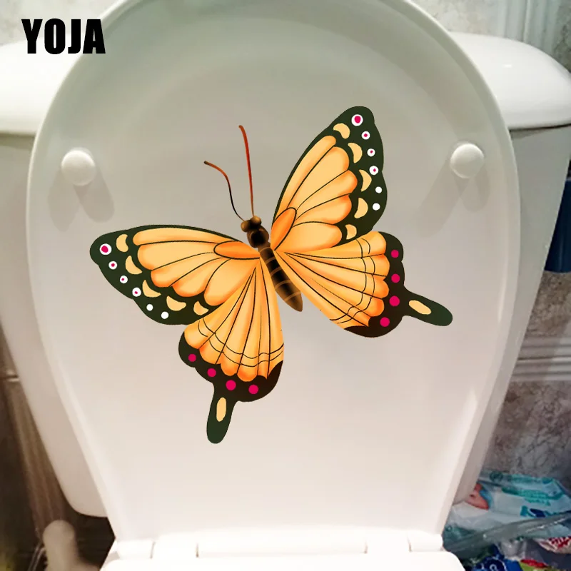 YOJA 21 5x18 5 см оранжевая Милая Бабочка украшение детской комнаты Настенная Наклейка
