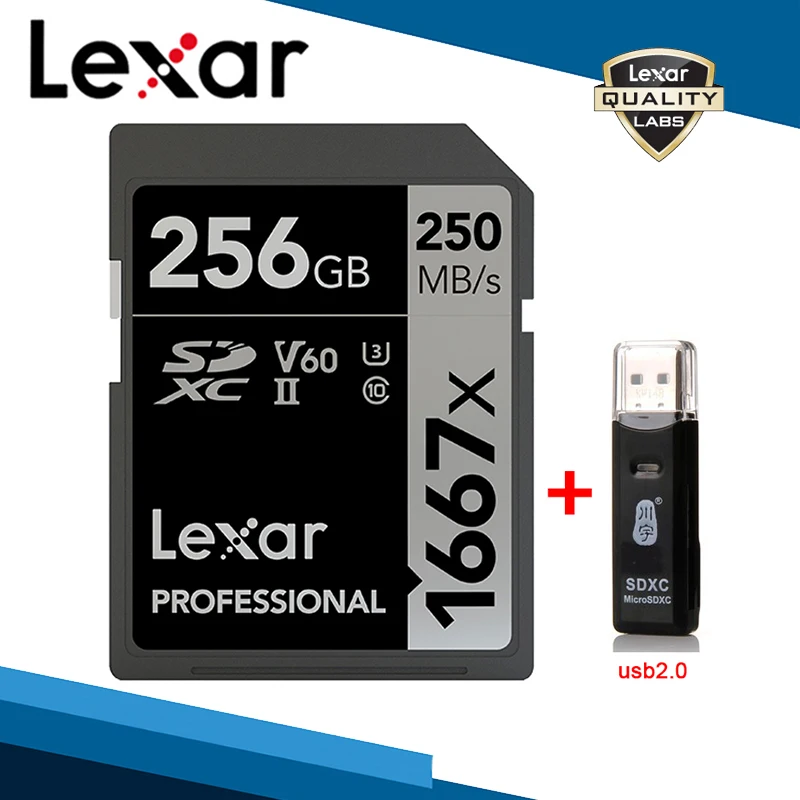Карта памяти Lexar Original 1667x 256 ГБ 128 U3 C10 64 SDXC|Карты памяти| |
