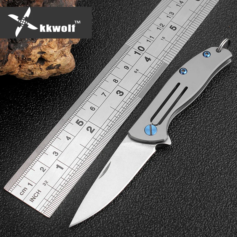 Острый титановый нож D2 стальное лезвие Тактический складной нож для выживания кемпинга охотничьи ножи ключ карманный нож EDC Многофункциональный инструмент
