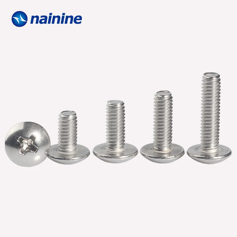 

20/50Pcs M2 M2.5 M3 M4 M5 304 Stainless Steel Crosss Recessed Mushroom Screws Truss screw Phillips Bolts JISB1111T