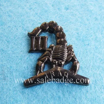 

Custom 3D scorpion Black Enamel Pins badge Pure color