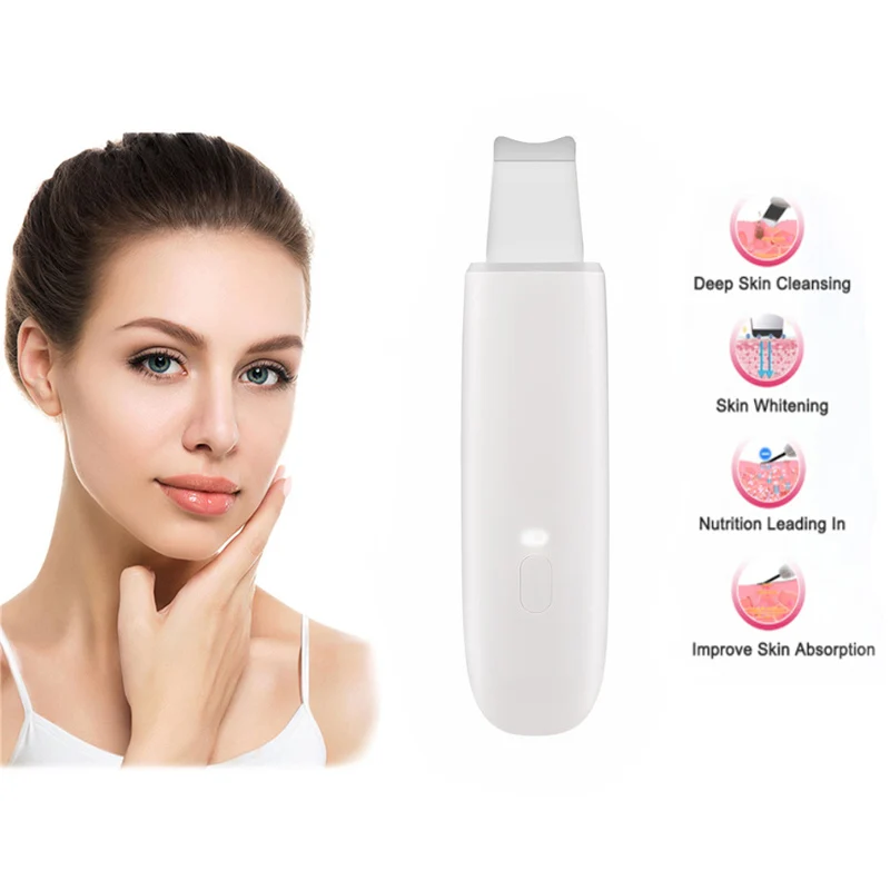 Kaufen Ultraschall Haut Wäscher Massager Facelift Falten entferner Mikrodermabrasion Gesichts Tiefe Reinigung Spachtel Schönheit Instrument