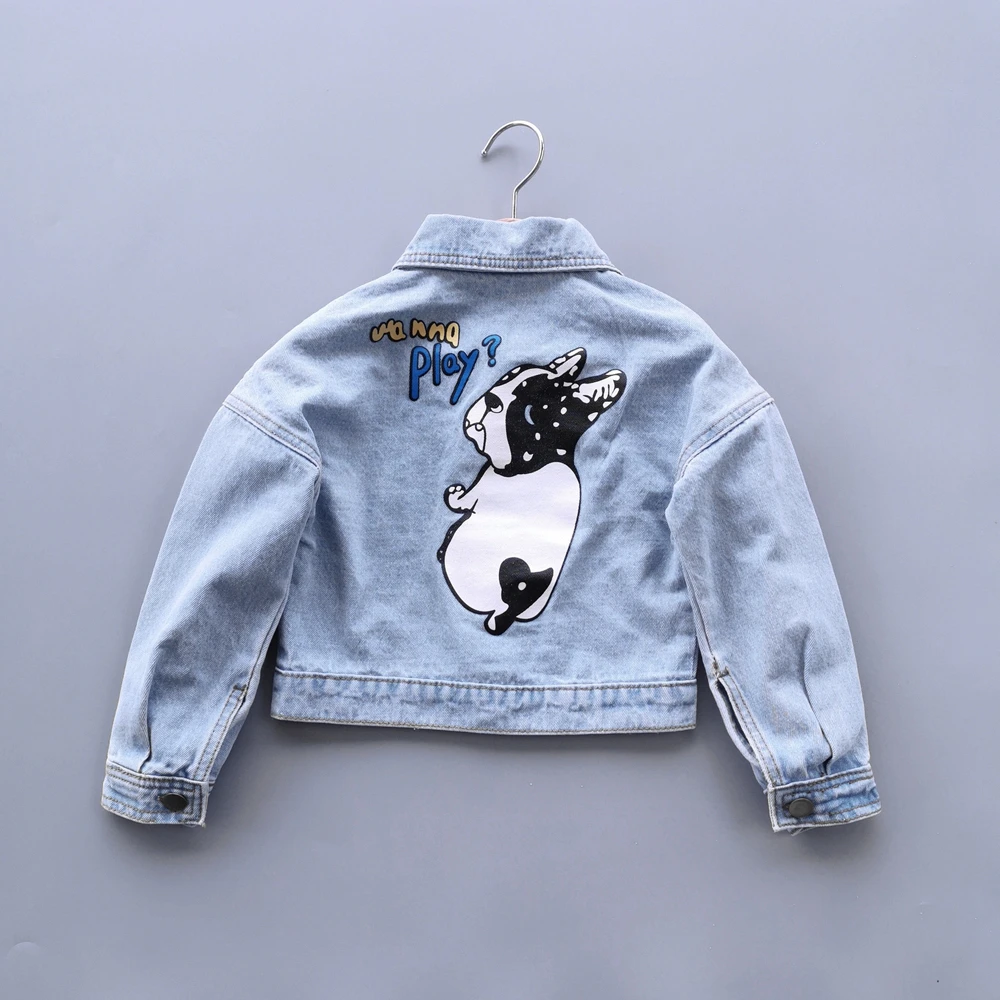 

3-9T Kids Jackets Denim Coats Spring Autumn Boys Girls Jeans Jackets Denim Outerwear Children Clothing Kids Clothes