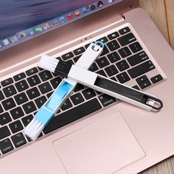 Brosse de nettoyage de clavier polyvalente 2 en 1, brosse de nettoyage de rainure de fenêtre, dissolvant de saleté domestique, outil de brosse pliante 