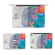 2017 Hot Laptop Top+Keyboard+Bottom Vinyl Decal Da Vinci Left&Right Brain Skin Full Sticker For Macbook Air Pro Retina