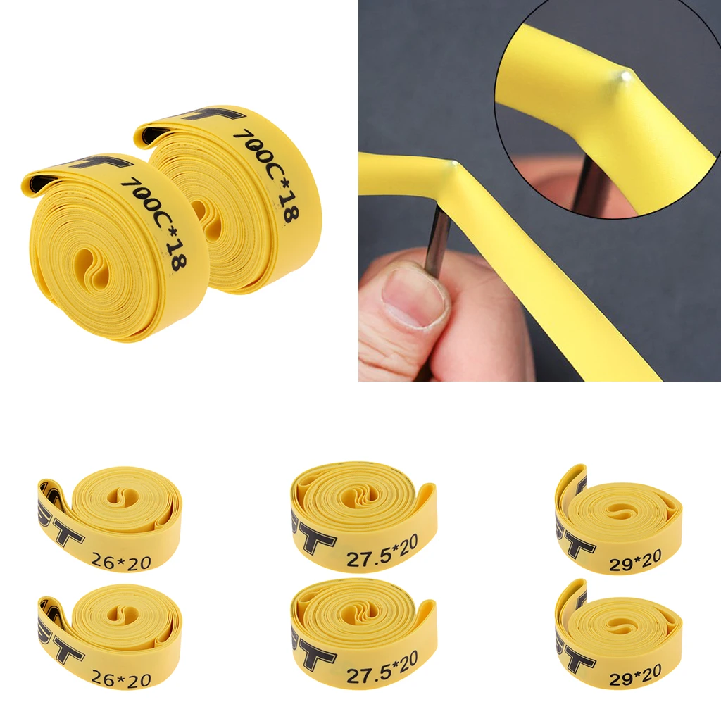Perfeclan 2Pcs Mountain Bike Tire Liner Puncture Proof Belt MTB Bicycle 26' Bicycle Parts