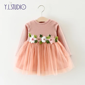

Fall Dress Baby Girl Outfit Clothes Children Clothing Kid Parity Dress Wedding Mesh Tutu Infant Dress Vestido Infantil Newborn