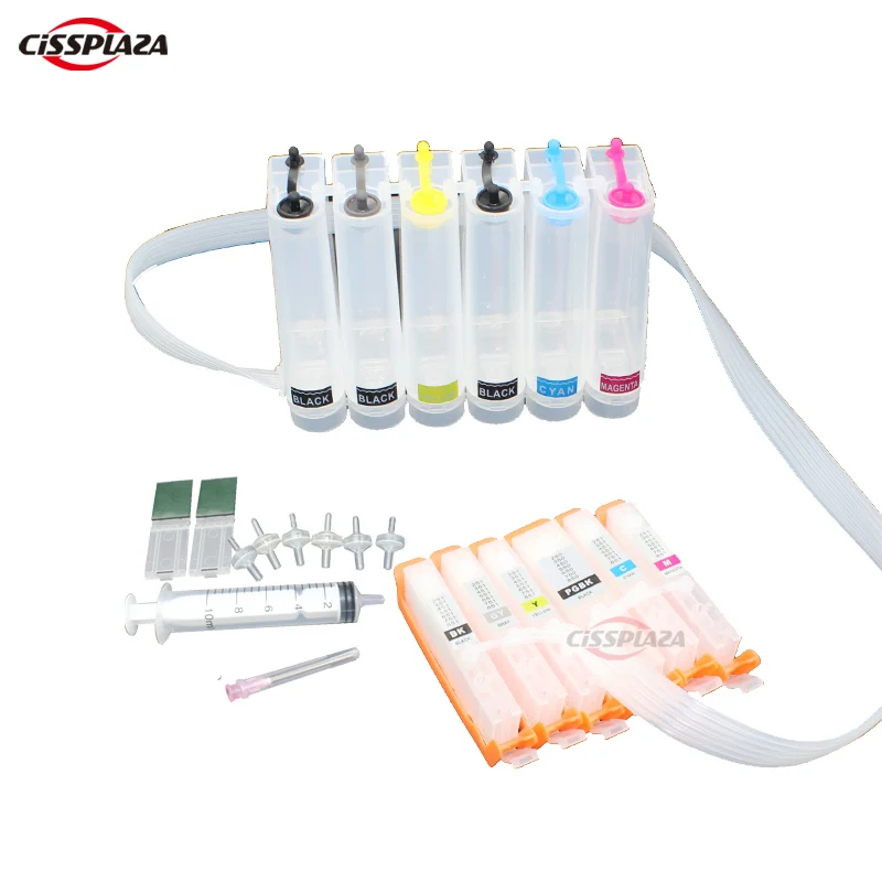 

CISSPLAZA 6 COLOR PGI-270 pgi270 CISS Ink System compatible for Canon MG7720 PIXMA TS9020 TS8020 Printer