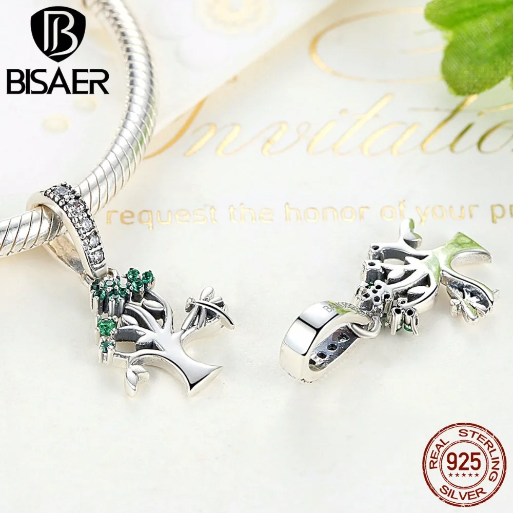 Подвеска из серебра 925 пробы с зелёным цирконием деревом жизни|tree of life charm|charm tree