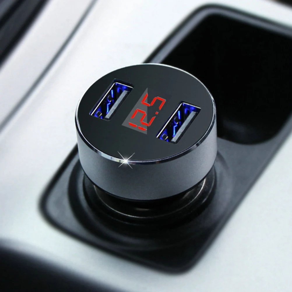3.1A 5V двойное USB Автомобильное зарядное устройство светодиодный дисплей Быстрая
