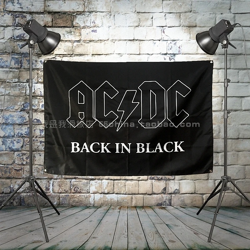"ACDC" HD музыкальный плакат гобелен поп-группа баннер четыре отверстия флаг Фреска вешается на стену бар для кафе для дома Декор