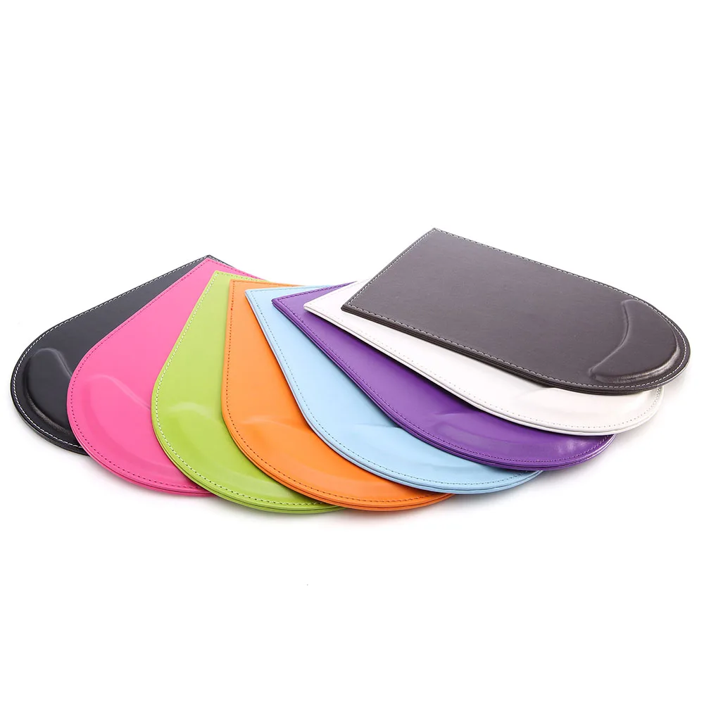 

Double PU Leather Cup Table mat Mouse Support Wrist Pad Mice Mat Gaming Comfort Rest Computer Desk Stationery Accessories