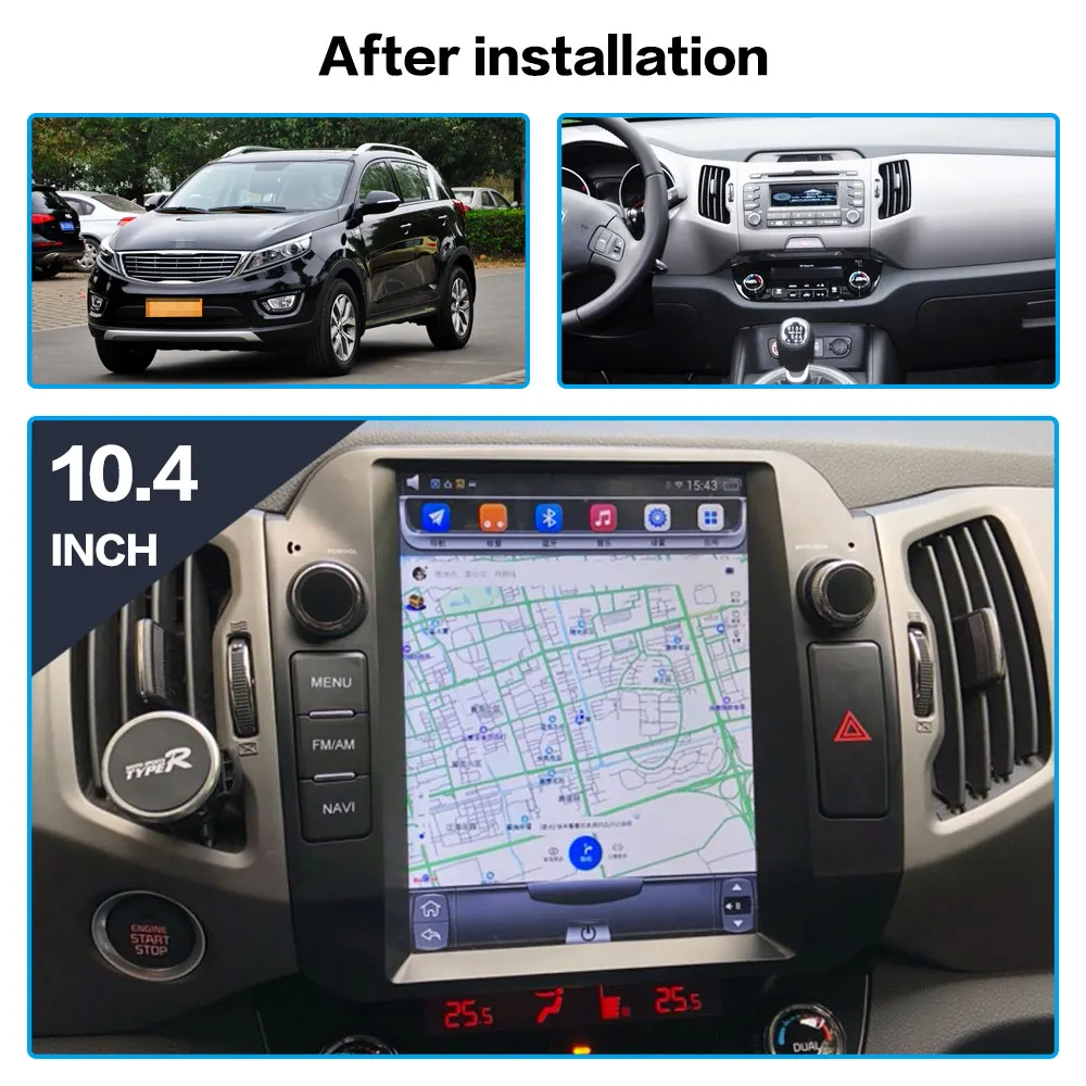 Автомобильный DVD плеер с GPS навигацией Android 7 1 для KIA Sportage 2016 + в стиле Тесла