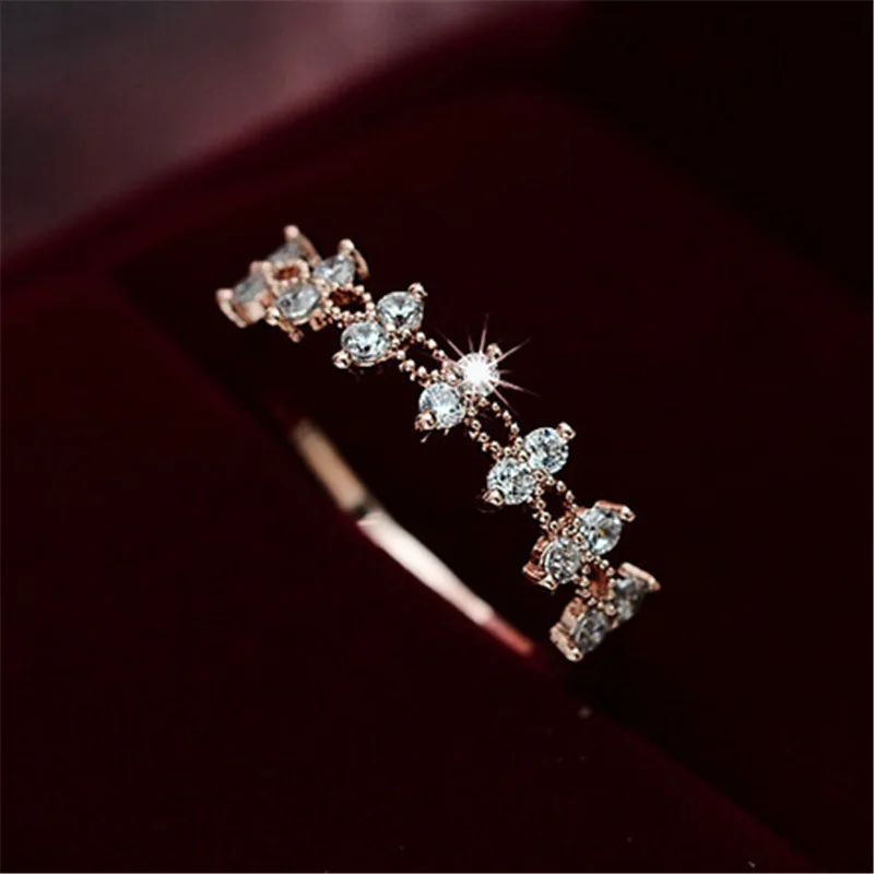 ZHOUYANG кольца для женщин элегантные тонкие двухрядные кубические циркония 3 цвета Свадебные обручальные подарки модные ювелирные изделия KCR098