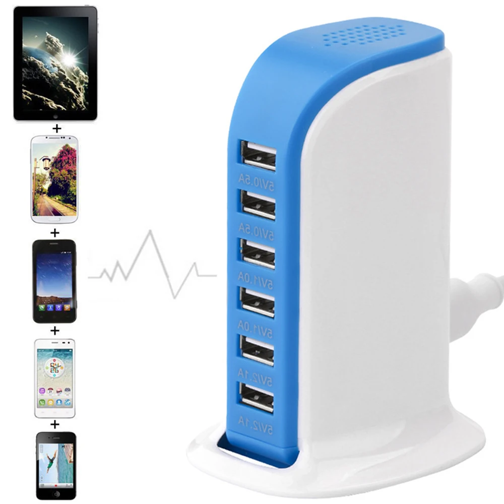 Продажа USB Мощность адаптер Быстрая зарядка USB Зарядное устройство нам Мощность полосы для xiaomi huawei iphone телефон