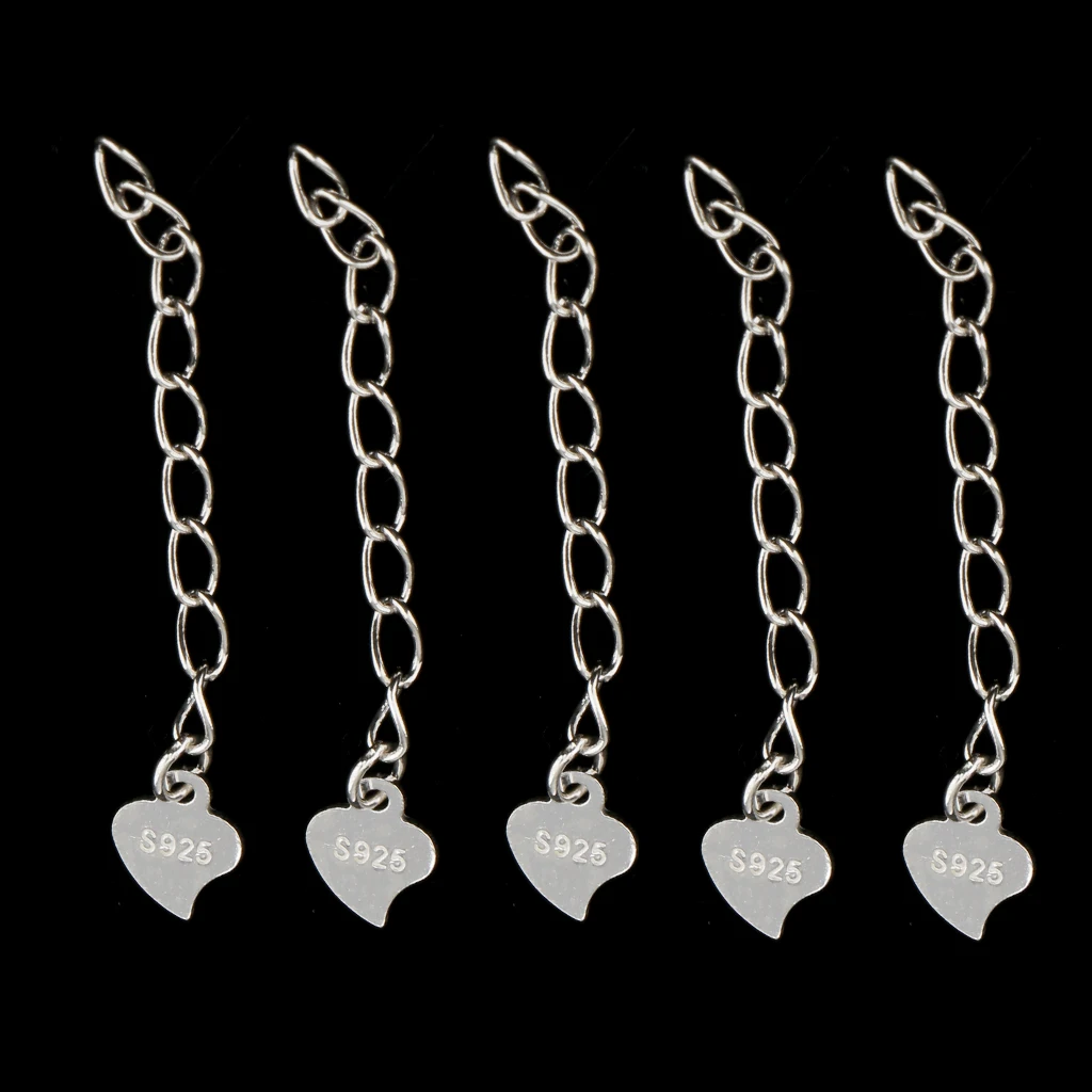 Buy 5 Piece 925 Sterling Silver 3.5cm Necklace