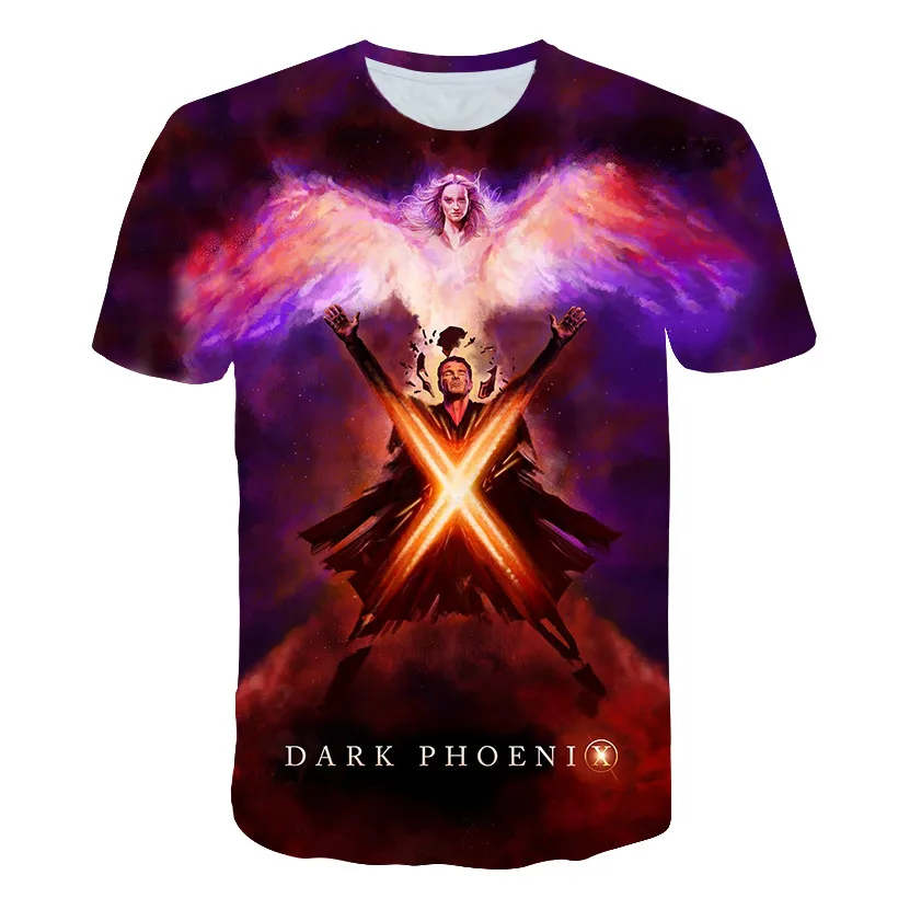 

X-Men Black Phoenix 2019 The New T shirts Summer men fashion 3D print t shirt Leisure King of monster t shirt