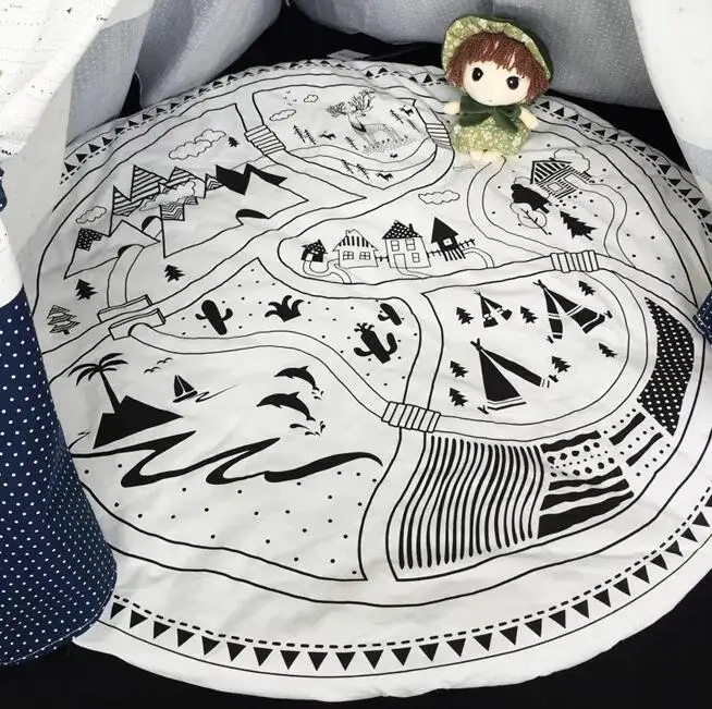 INS/модный ковер в скандинавском стиле для детей; коврик для ползания; коврик для новорожденных; хлопковый коврик для игр; детский подарок