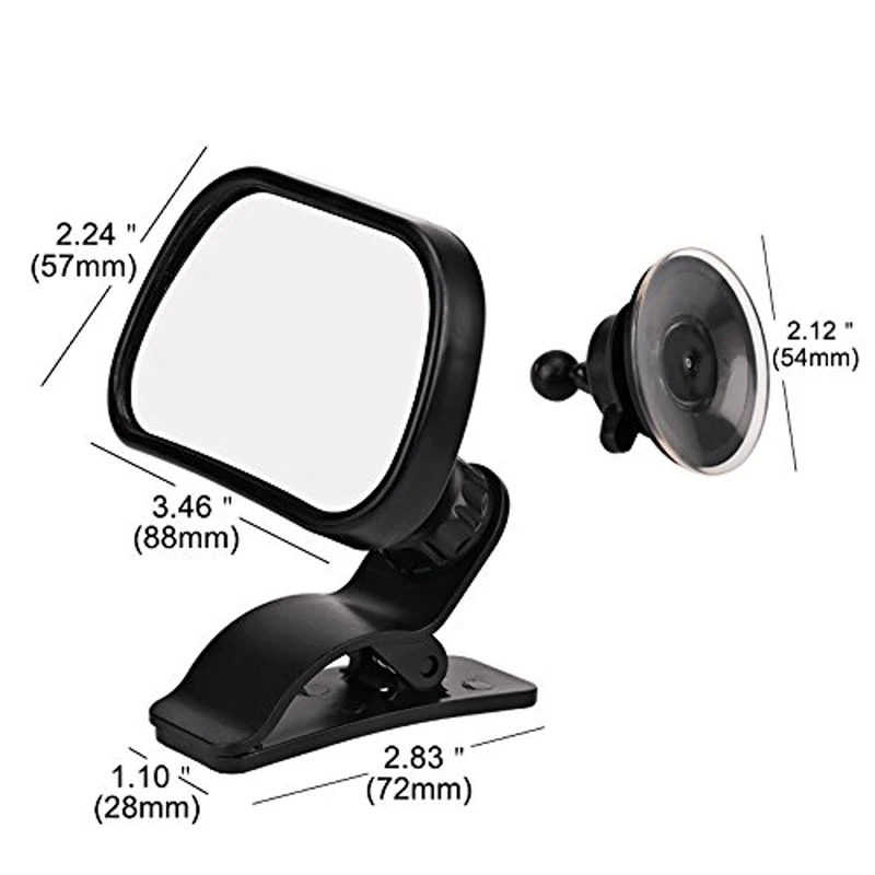 2 in 1 Mini Children Rear Convex Mirror Car Back Seat Baby Mirror Adjustable Auto Kids Monitor Safety Car Rearview mirror