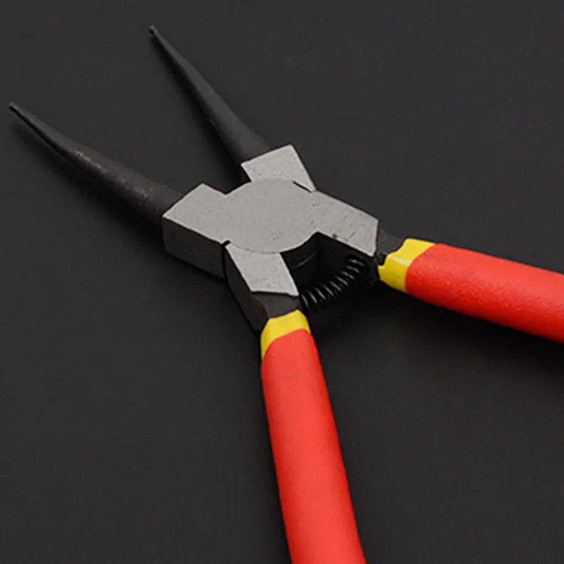 Hot Sale New Arrial 7Inch Professional Circlip Pliers Kit Straight Snap Ring Pliers 90 Degree Bent Circlip Nipper DIY Hand Tools 4