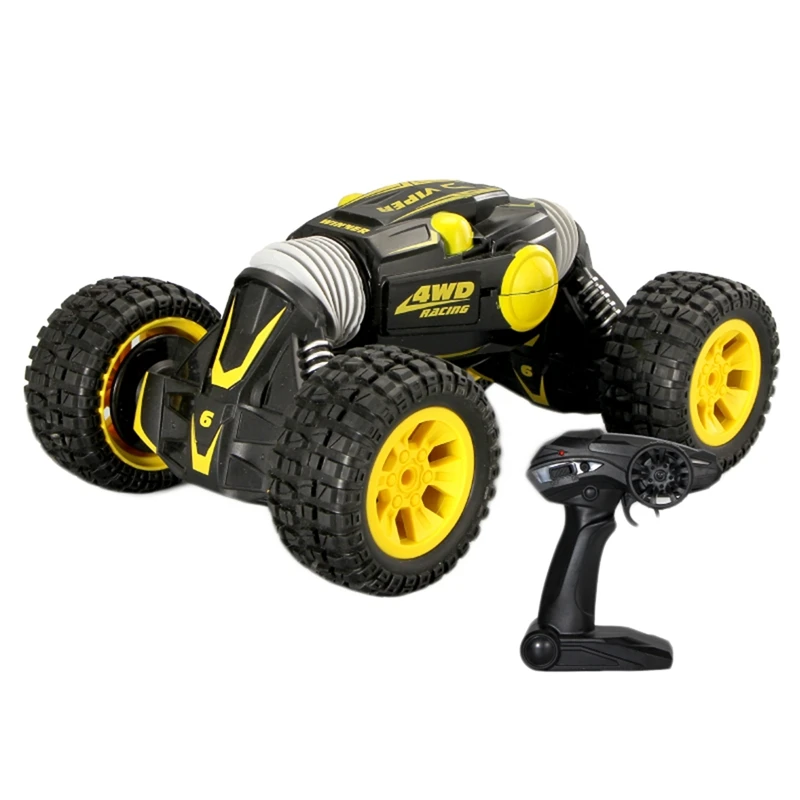 Yellow Радиоуправляемый автомобиль 4Wd двусторонний 2,4 ГГц один ключ трансформация вездеход скалолазание Автомобиль Дистанционное управление грузовик - Цвет: Yellow