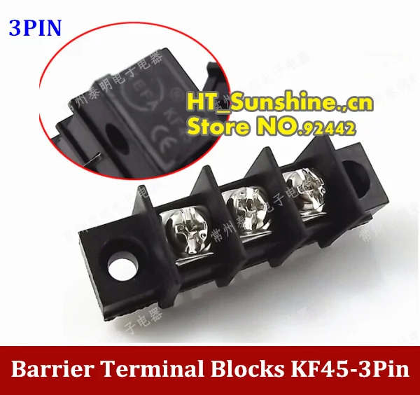 

Free Shipping Terminal KF45-3P straight pin Fence type terminal Fixed screw connector Connector terminal