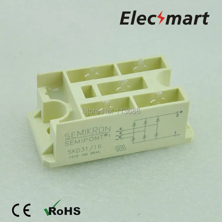 

Semikron Three phase Bridge Rectifier SKD31/16