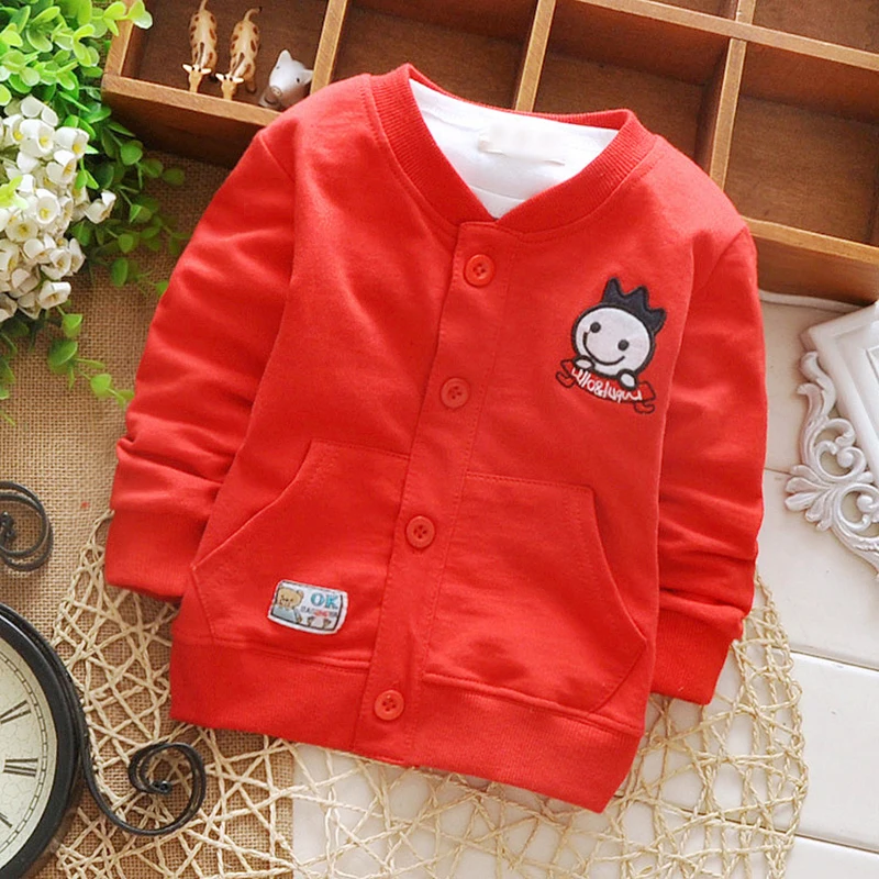 

Spring Jacket for Baby Cartoon Toddler Girl Coat Cardigan Fashion Little Boys Jackets Mandarin Collar Children's Outerwear
