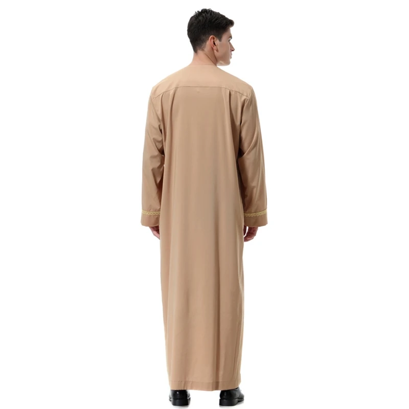 * Модные для мужчин халаты мусульманская одежда с длинным рукавом вышивка Арабский Дубай индийский Ближний Восток исламский человек