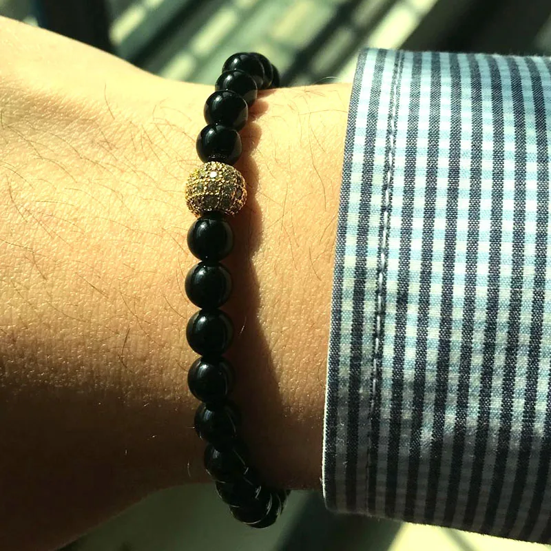 Браслет с бусинами из натурального камня для мужчин и женщин|bracelets for|natural stone beads
