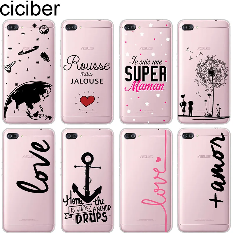 

ciciber for ASUS Zenfone 4 Max Plus Pro ZC520KL ZC554KL Soft TPU Phone Case for ZenFone Max Plus M1 ZB555KL ZB570TL Cover Text