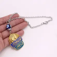 Имама Мусы Бин Джафара KAZIM исламский, мусульманский Хамса рука Фатимы ", камера заднего вида зеркало, кристалл автомобильный подвесной