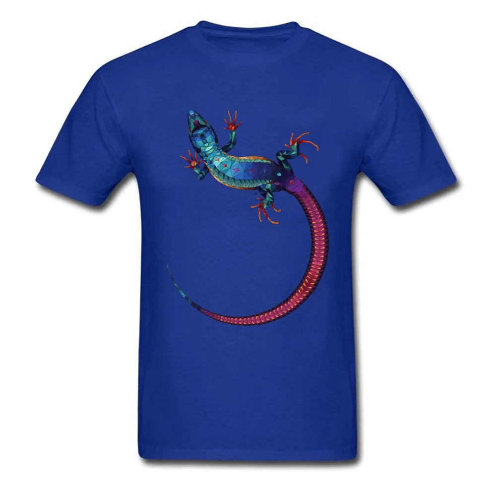 LIZARD .. Colors Spreader Printed On Top T-shirts for Men 100% Cotton ostern Day T Shirt T Shirt Short Sleeve Prevailing O-Neck LIZARD .. Colors Spreader blue