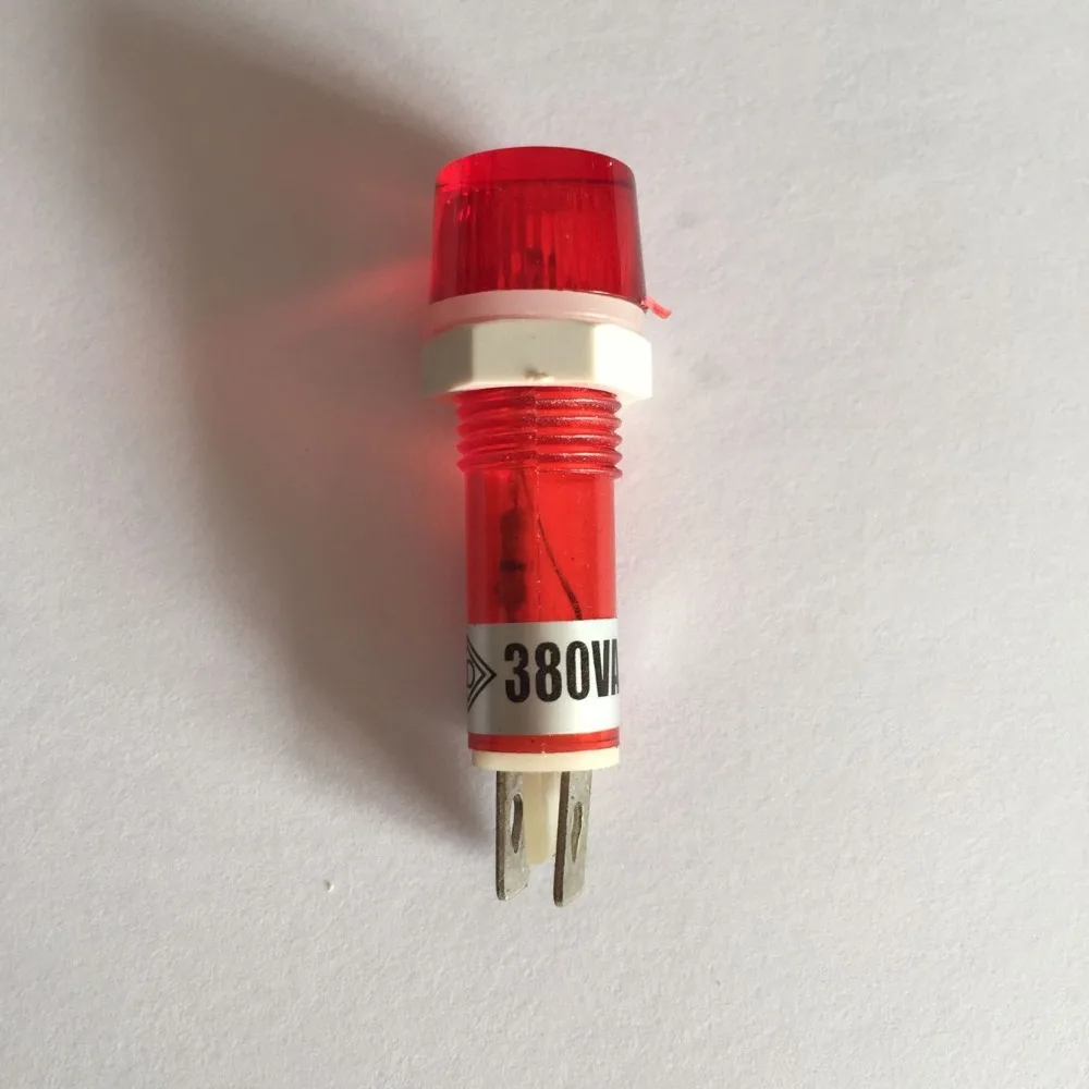 40Pcs Head Red Light Neon Indicator Lamp Bulb 5x10mm w Resistor 220V New 