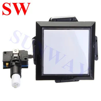 

1PC Arcade DJ push button/Square 60*60mm Illuminated Push Button with Micro switch and 12V LED Lights 5 color choose for Jamma