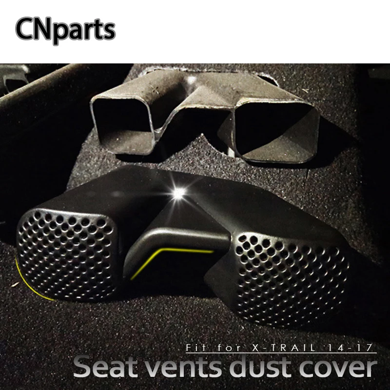 

CNparts 2pcs Car Seat Vent dusty Air Outlet Protective Cover Stickers For Nissan X-trail T32 Xtrail Rogue 14-18 Accessories